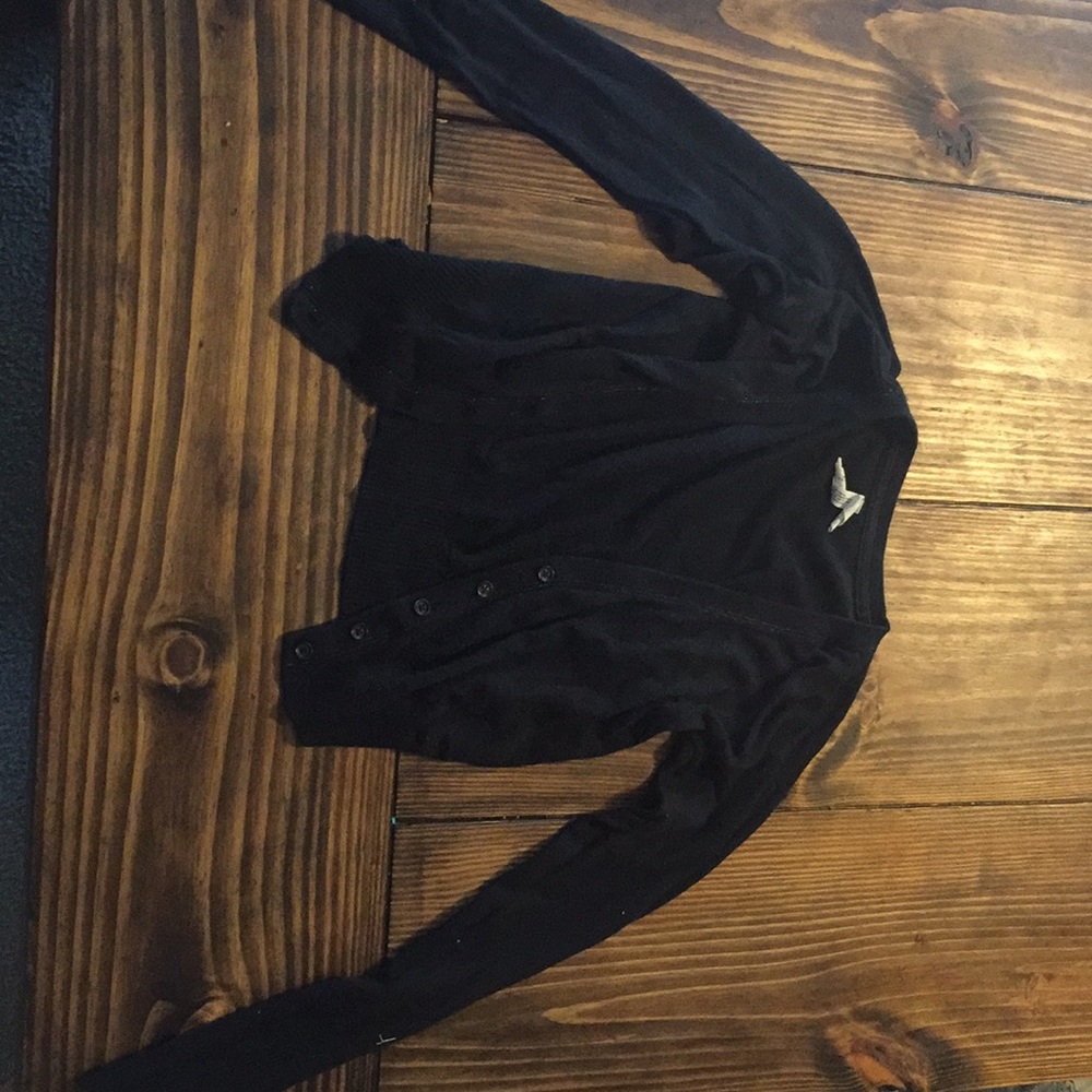 Black throw over